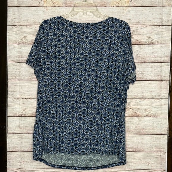 Geometric drop neck top - Picture 2 of 7